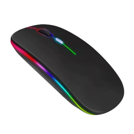 Mouse Gamer Sem Fio RGB Recarregável 2.4GHz 3200 DPI Wireless USB para PC Notebook e Mac