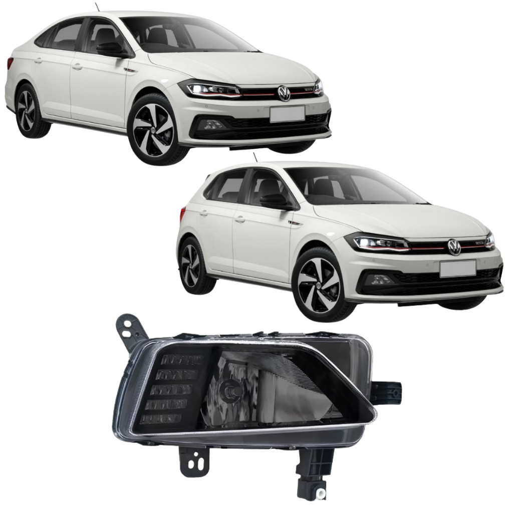 Farol Milha Auxiliar Polo Virtus 2018 2019 2020 2021 2022 Fumê Ld