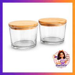 Kit Potes de Vidro 150ml para Velas Artesanais Tampas Madeira Decoração Lembrancinhas