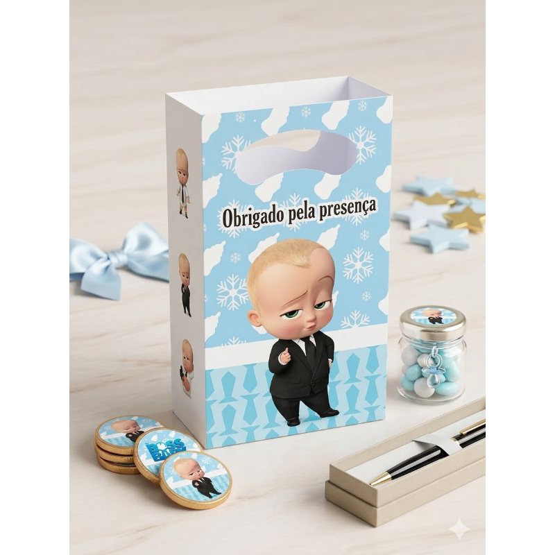 Sacolinhas surpresa o poderoso chefinho - sacolinhas para aniversário  - festas  - chá de bebe