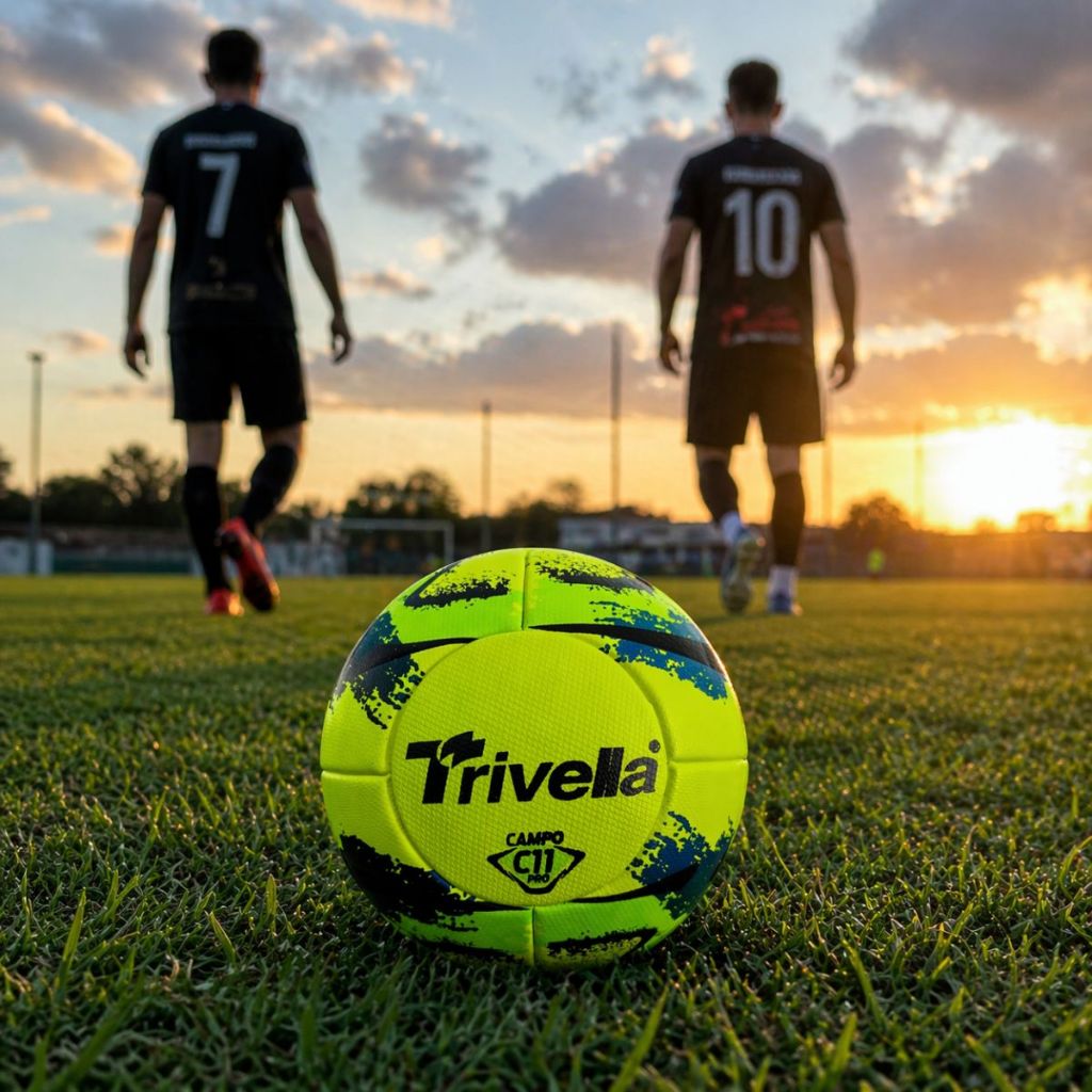 Bola Futebol Campo C11 Pro Trivella PU Termofusão Profissional Verde