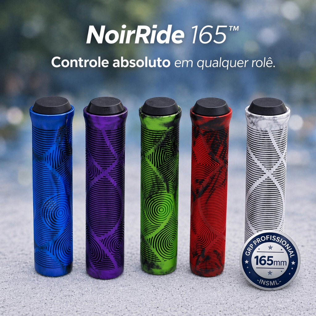 Manopla 165mm Freeride NoirRïde 165™ Branco, Azul , Roxo, verde e vermelho (par)