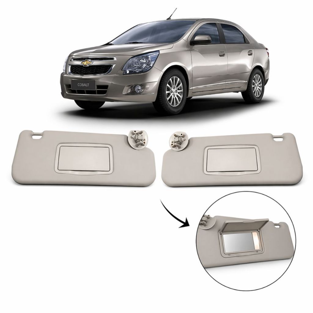 Proteção Quebra Sol 2012 a 2018 Cobalt Onix Prisma Spin Montana c/ Espelho Visibilidade e Conforto