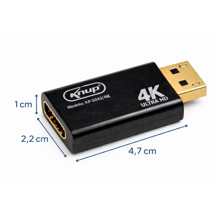 Adaptador DisplayPort HDMI Conversor DP HDMI 4K Monitor Notebook PC — imagem 2 de 2
