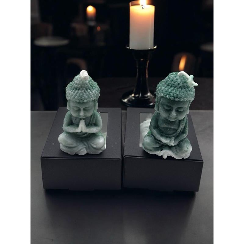 Imagem Kit Velas Buda Decorativas | Vela Aromática Artesanal Zen | Presente Espiritual Relaxante
