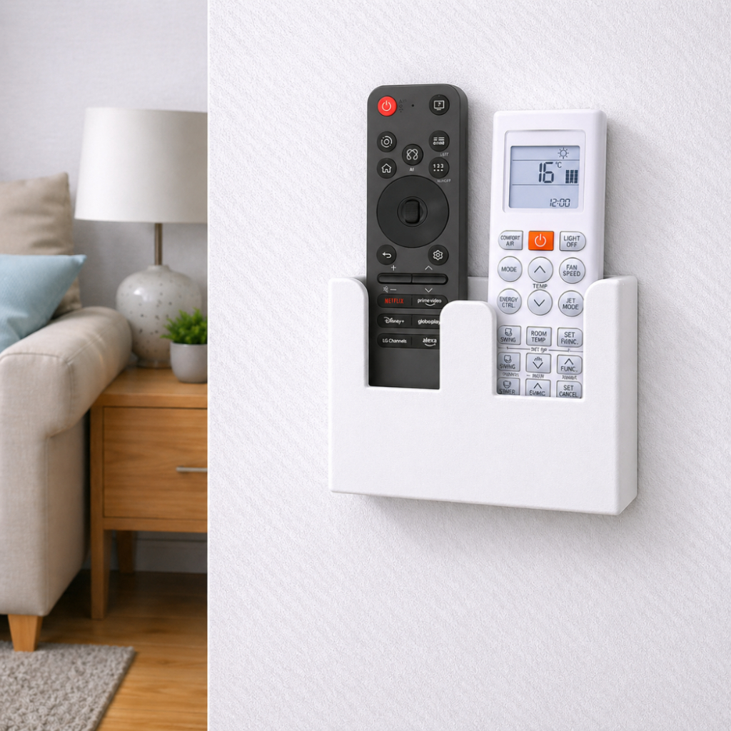 Suporte de parede porta 2 controles Remoto Universal Resistente Duplo Ar Tv Ventilador Rádio TV Box