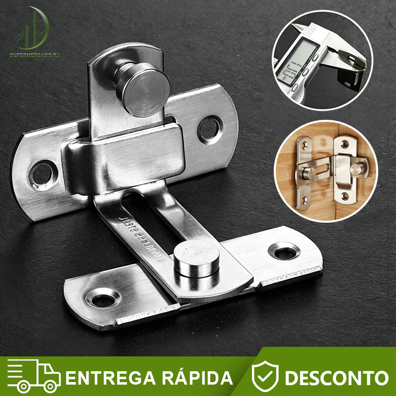 Latch Lock L-Shaped Angular Latch 90°  Stainless Steel Corner Window Door Lock Security Lock Thief Home Apartment