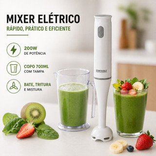 ✨ Mixer Elétrico Portátil Com Copo 700ml Potente 110v Oferta Triturador Alta Potência Multiuso ⚡