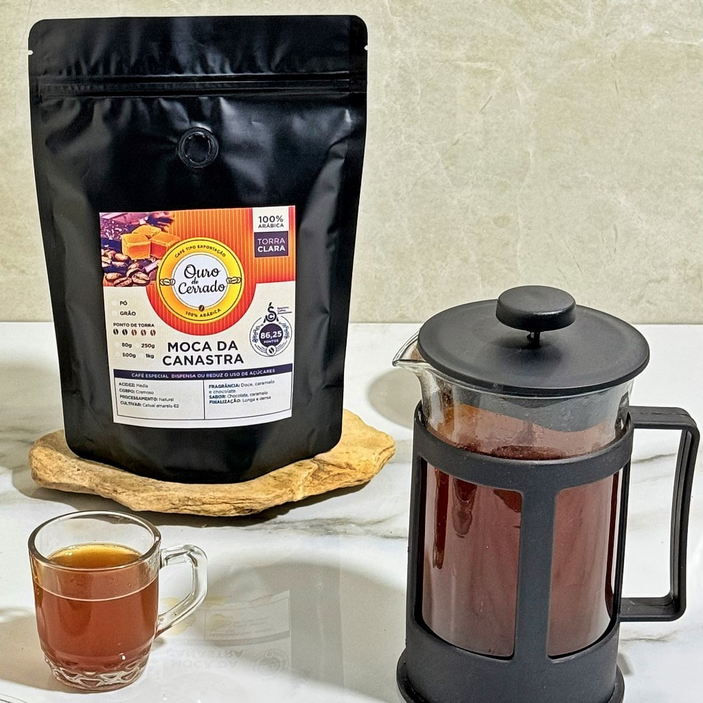 Café Moca da Canastra especial 86,25 pontos SCA Caramelo e Chocolate