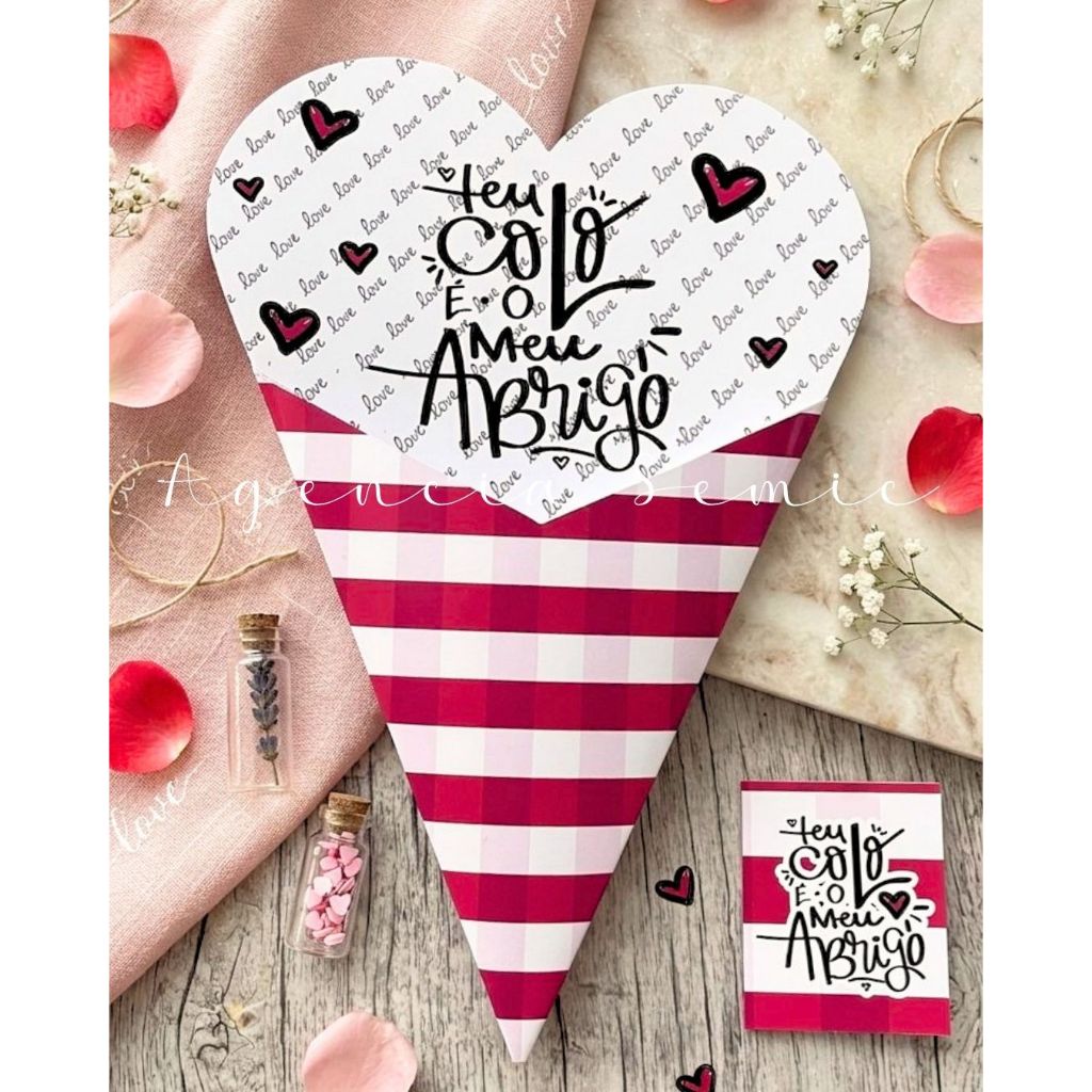 Caixa Buquê Personalizada + TAG - P/ Chocolates e Mimos - Namorados