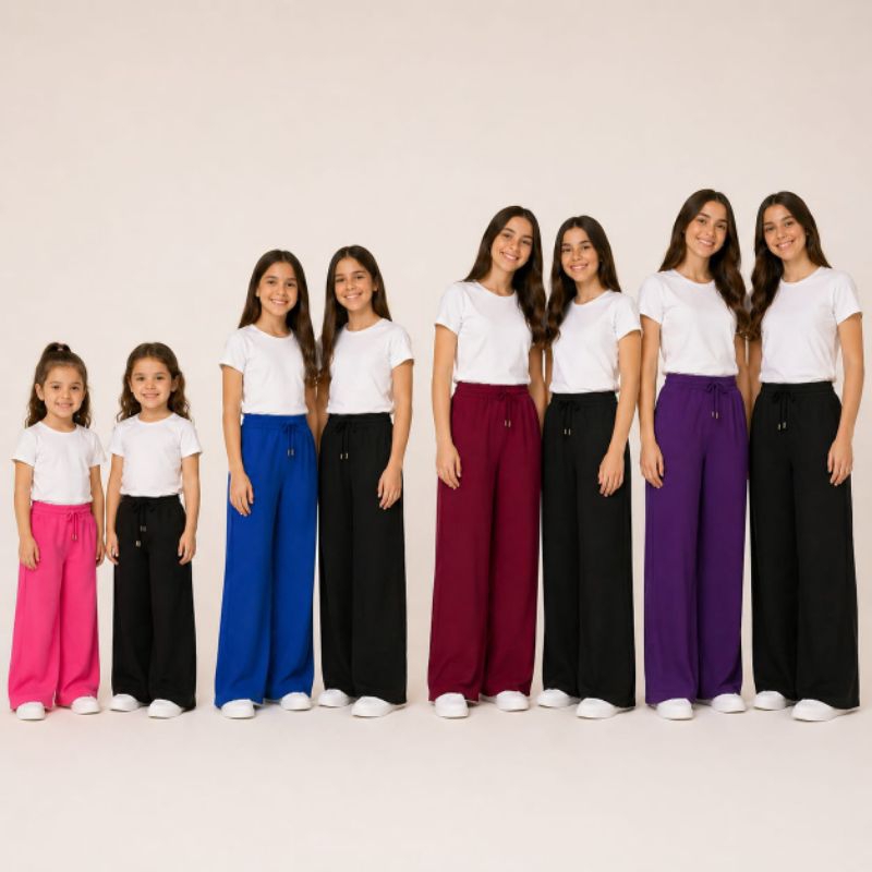 kit 2 calça pantalona infantil feminina 02 ao 16 anos.