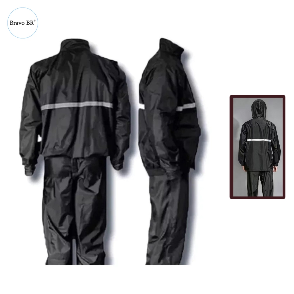 Raincoat Set Clothing For Motorcyclists Cyclists Waterproof Jacket Pants With Hood