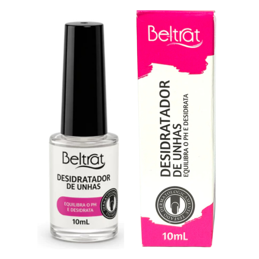 Desidratador de Unhas Beltrat 10ml Preparador  Alongamento Gel Remove Oleosidade Secagem Rápida Alta Fixação