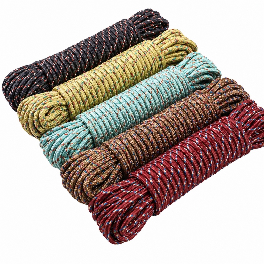 Corda Multicolorida Multifuncional 10/20 metros em Nylon Alta Resistência para Varal Amarração Geral