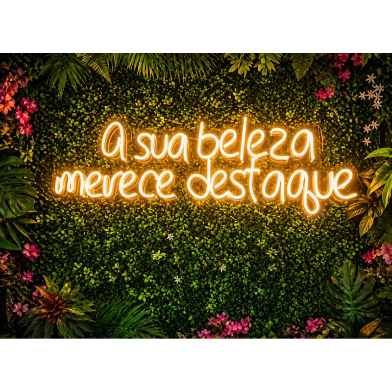 "A sua beleza merece destaque" Neon Led 60x20 Led Painel