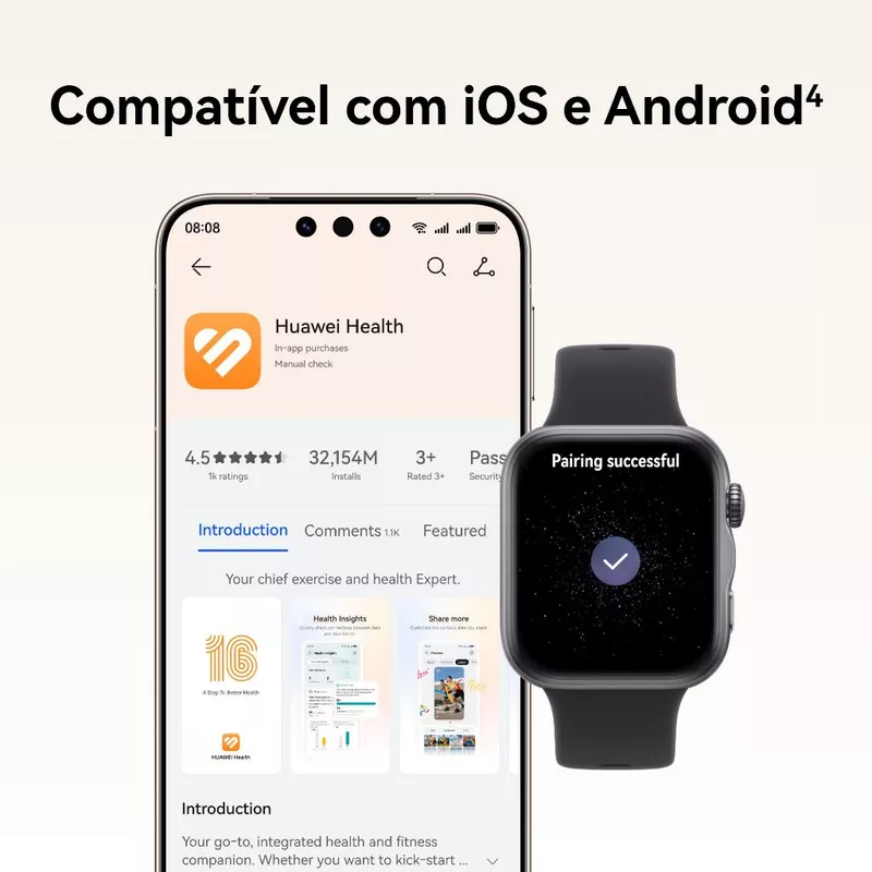 Smartwatch Huawei Watch Fit 5 com Tela Amoled 1,82" e GPS — foto 8