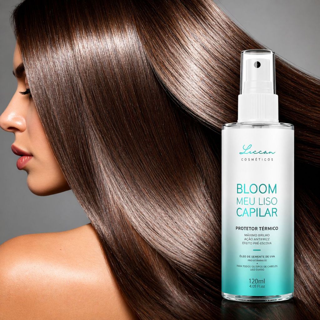 Leave in Meu Liso Capilar 120ml Proteção Térmica Perfume Capilar Antifrizz Pronta Entrega