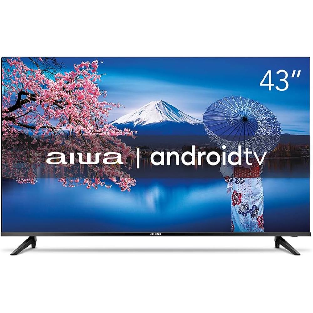 Smart TV Aiwa 43 Polegadas Android Full HD Borda Ultrafina AWS-TV-43-BL-02-A …
