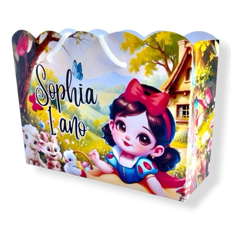 10 sacolas PEGUE E MONTE  Personalizada Branca de neve | volta ao sol | kpop | Brainrot Tralalero tralala Bombardino
