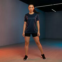 Camiseta Treino Feminina Academia Corrida Fitness Leve Lisa