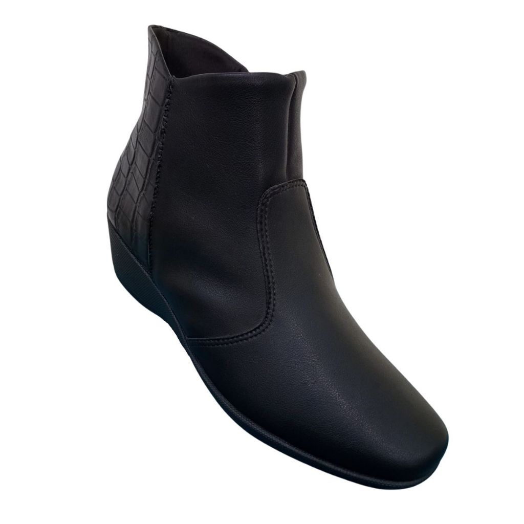 Bota Feminina Anabela Cano Baixo Piccadilly Confort Linha Total Conforto Anatômica Forrada