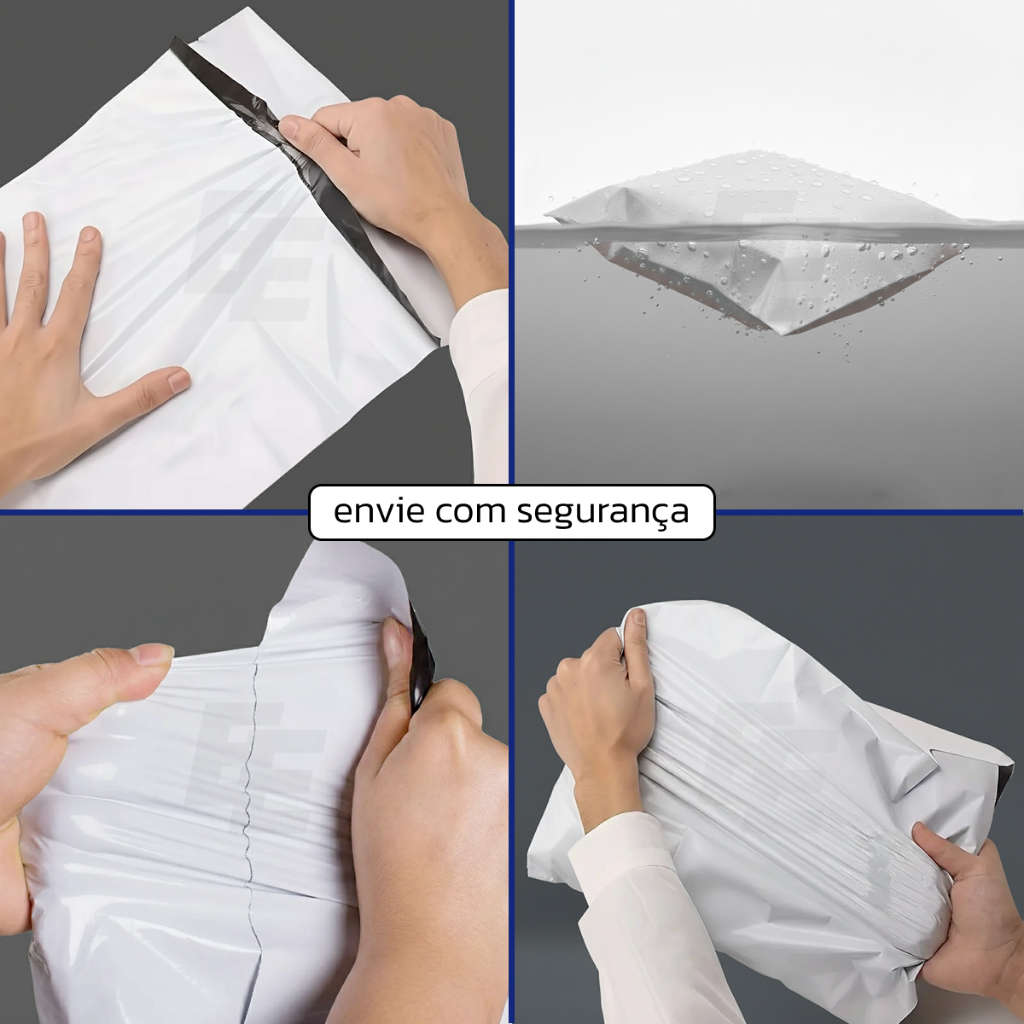 Kit 500 Envelopes de Segurança Branco | Embalagem Saco Envios Correios com Lacre Diversos Tamanhos — imagem 2 de 2