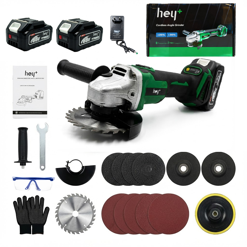 Mini Esmerilhadeira Angular Professional 11000rpm 2 Bateria Verde 127/220v