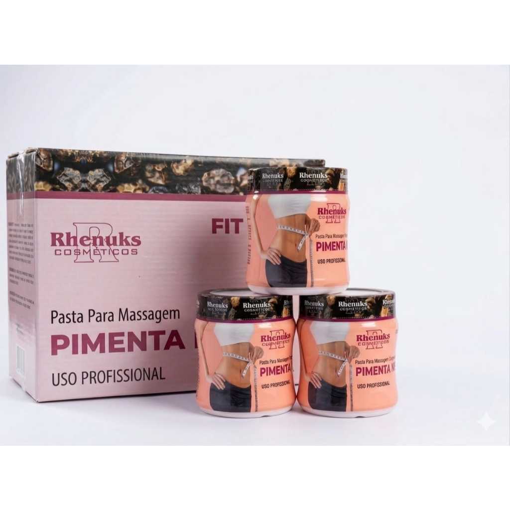KIT COM 3 UNIDADES DE GEL PIMENTA NEGRA  REDUTOR DE MEDIDAS RHENUKS 200G