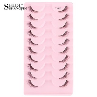 10 pares de cílios postiços com efeito natural gatinho, cílios canto do olho, cílios fox eyes, cílios maquiagem Y1022