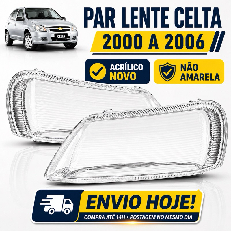 Par Lente Farol Celta 2000 2001 2002 2003 2004 2005 2006 Acrílico Premium