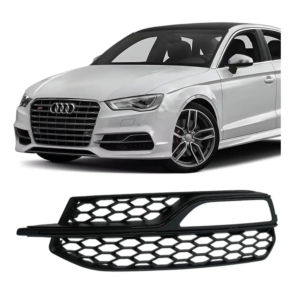 Grade Tela Moldura Farol Milha Audi S3 2013 2014 2015 2016 Esquerdo Motorista 8V3807861AE