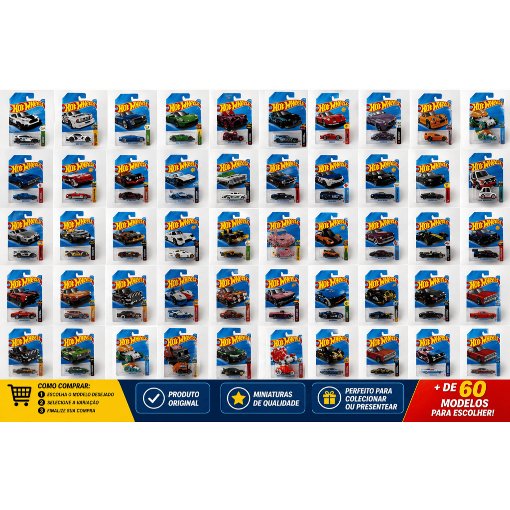 Hot Wheels Original Carros Miniatura Colecionáveis | Escolha o Seu