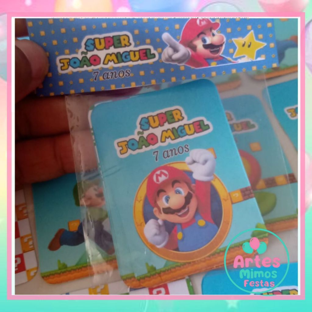 Jogo da memória Super mario personalizados para festas temático lembrancinhas  aniversario infantil divertido mimo