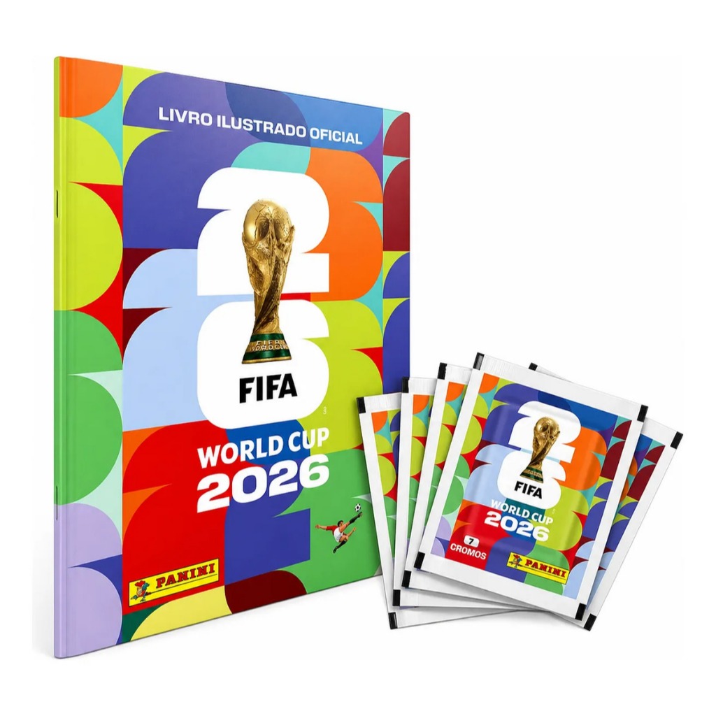 Kit Álbum + 35 Figurinhas Copa Do Mundo Fifa 2026 Panini