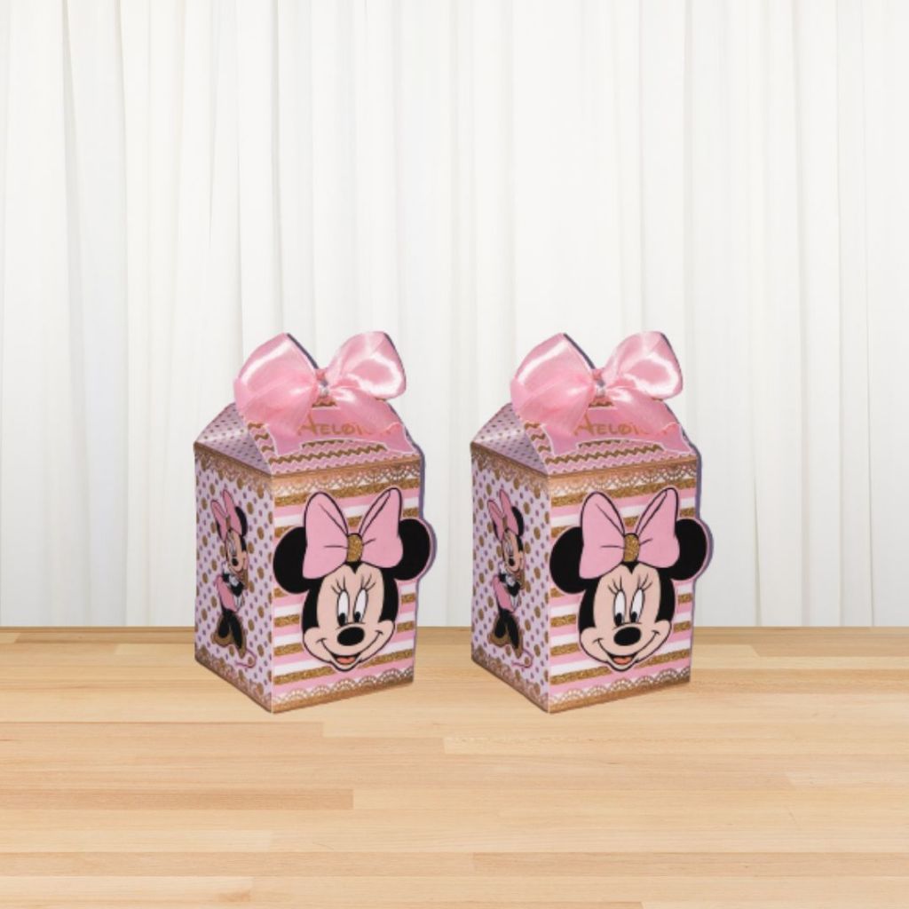 Kit Pegue e Monte Minnie Rosa -  Peças Personalizadas com aplique 3D solto - Você Finaliza