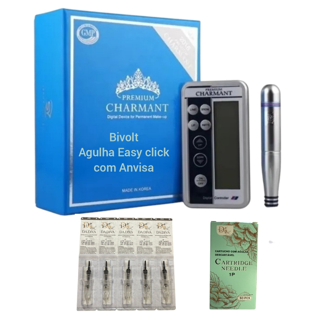 Dermógrafo Charmant Premium  Com 10 Agulhas Com Anvisa Bivolt