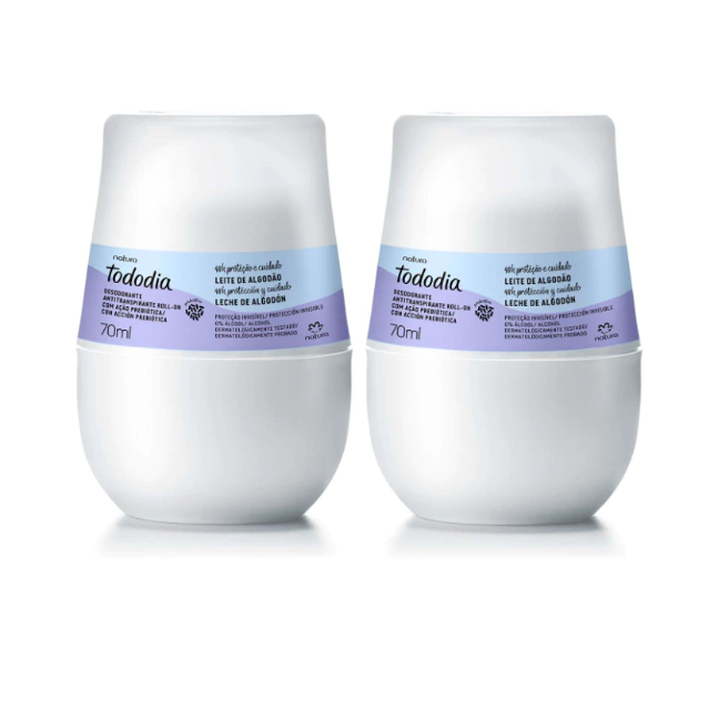 Desodorante Roll-on Tododia Algodão Natura Kit com 2