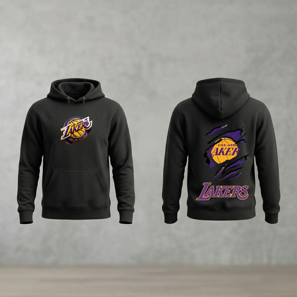 Moletom Canguru Basquete Lakers Plus Size  Lançamento Capuz Inverno Casaco Frio Algodão Confortável