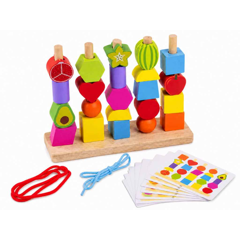 Torre Pedagógica Montessori Frutas e Formas