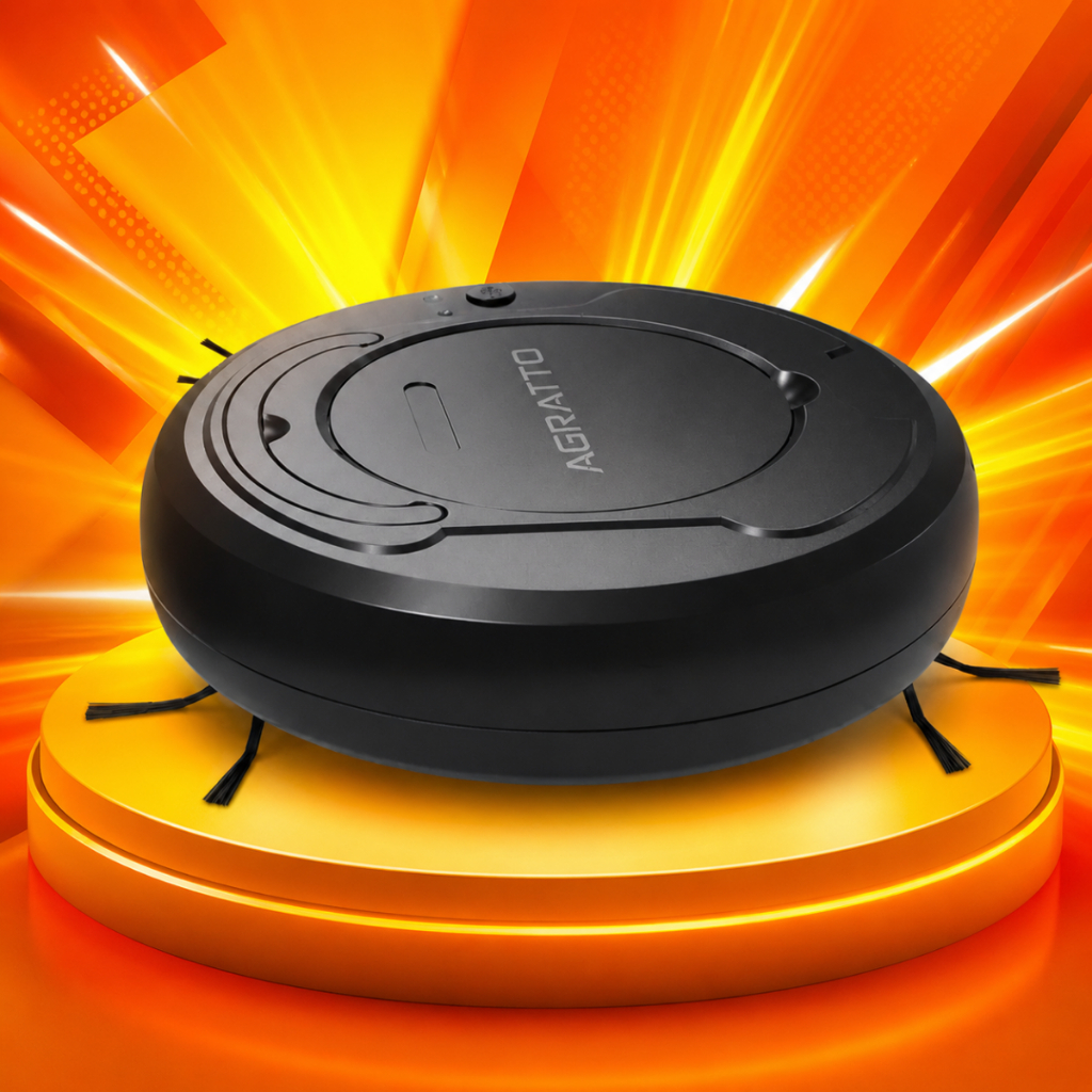 Robô Aspirador Eletrônico Inteligente Sem Fio Com Sensor Bivolt Preto USB 3W 3.7V c/ rodinha , pano