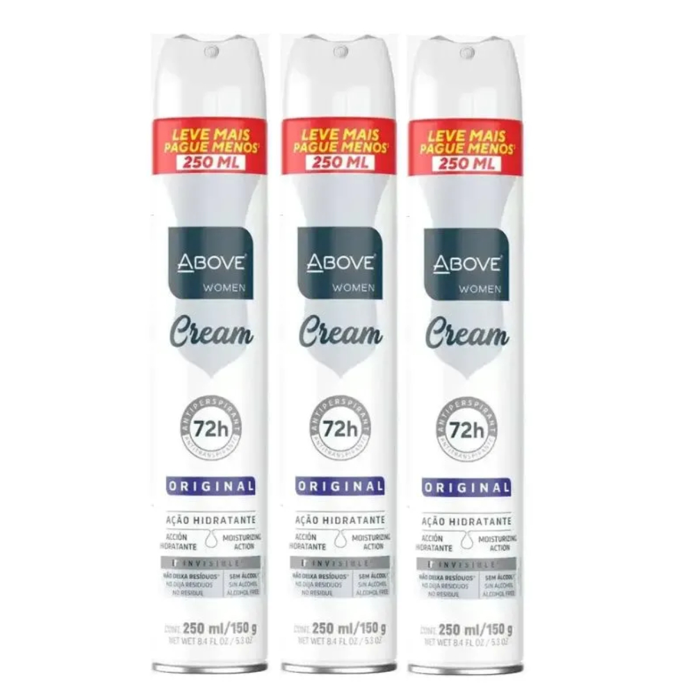 Desodorante Above Maxx 250ml Masculino e Feminino Embalagem Big Econômica