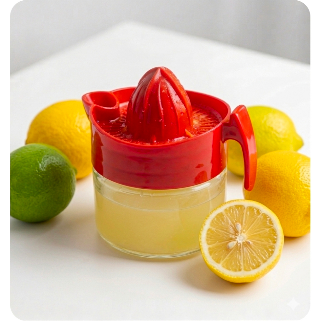 Espremedor de Frutas Manual  Lilly com Jarra de Vidro De  300ml   e Extrator de Plástico