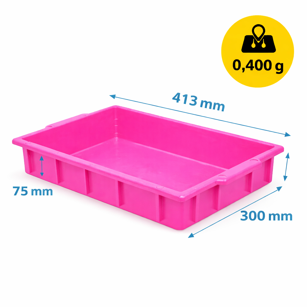 Detalhes do Kit 2 Bandeja Caixa Plastica Organizadora 7 Litros Rosa - Plasconex