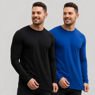 Kit 2 Camisa Masculina Térmica Proteção Uv 50 Blusa Segunda Pele Praia Sol Trabalho
