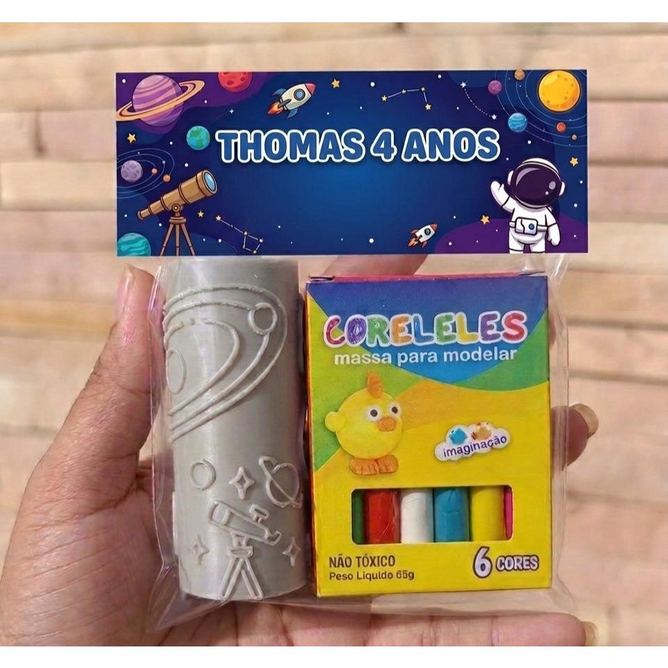 10 Kits Massinha com Rolinho 3D Exclusivo - Vários Temas