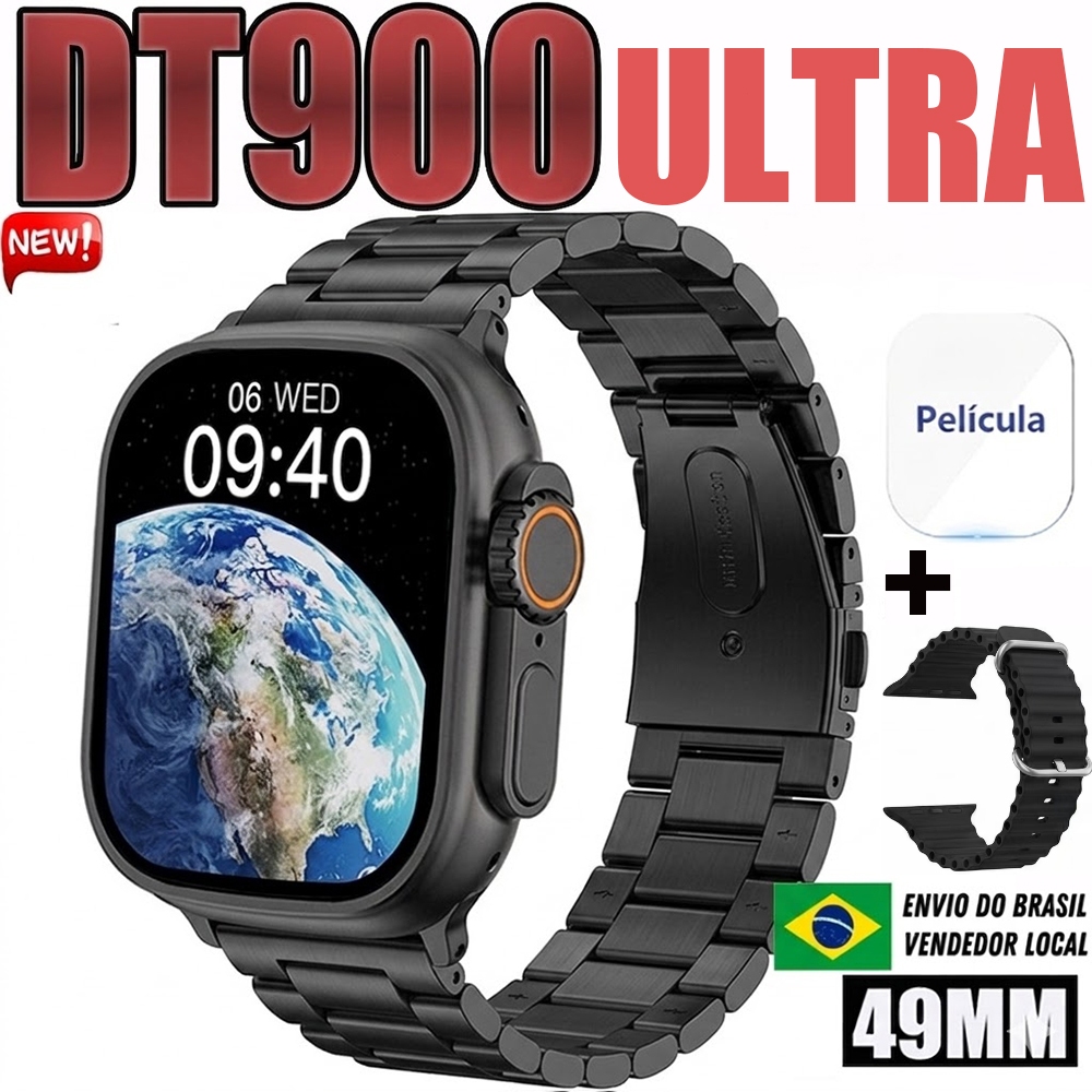 Smartwatch DT900 IWO Series 10 Calculadora Cardíaca Monitoramento Da Frequência Relógio Inteligente