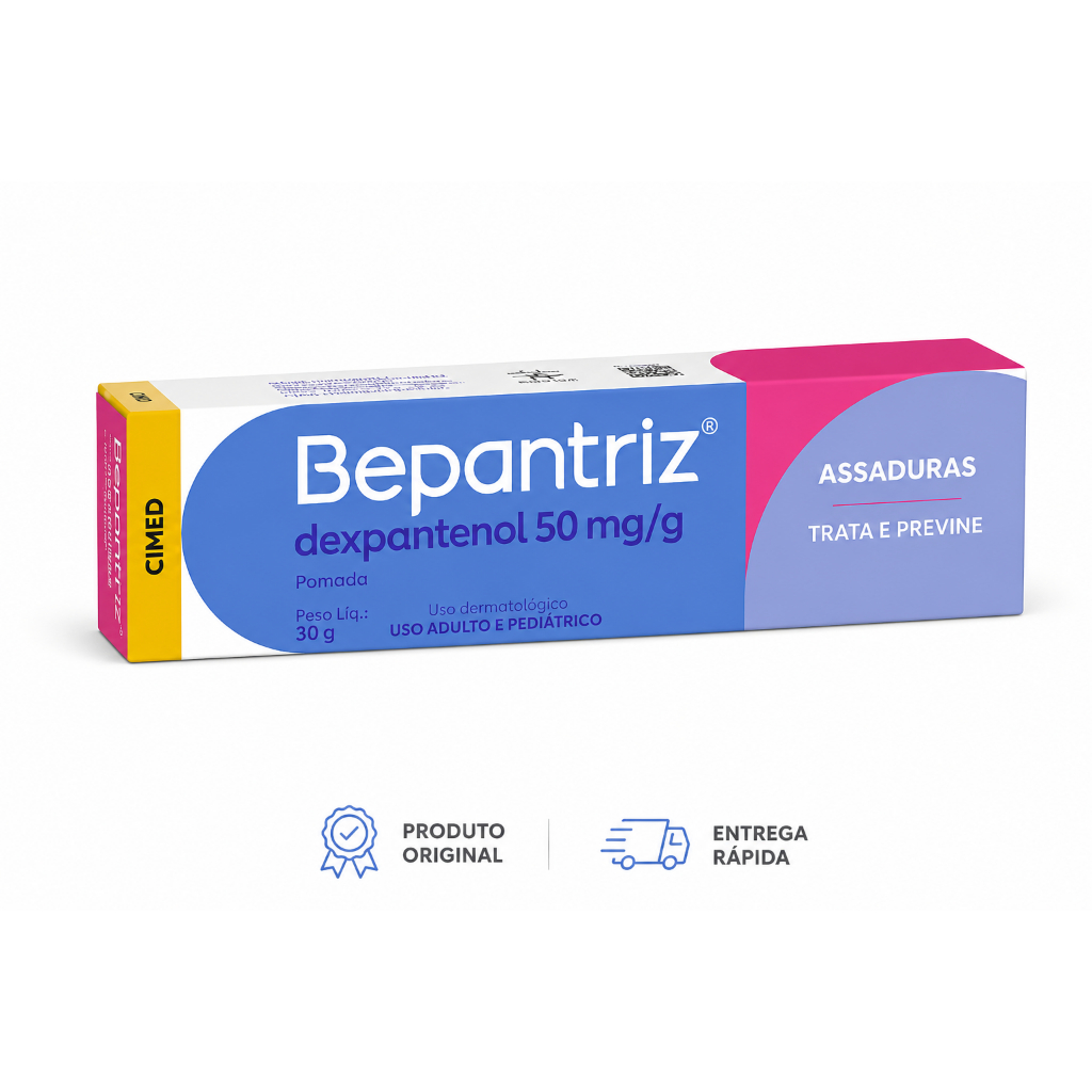 Bepantriz Assaduras Pomada Dexpantenol 50mg/g 30g | Trata e Previne | Uso Diário | Original