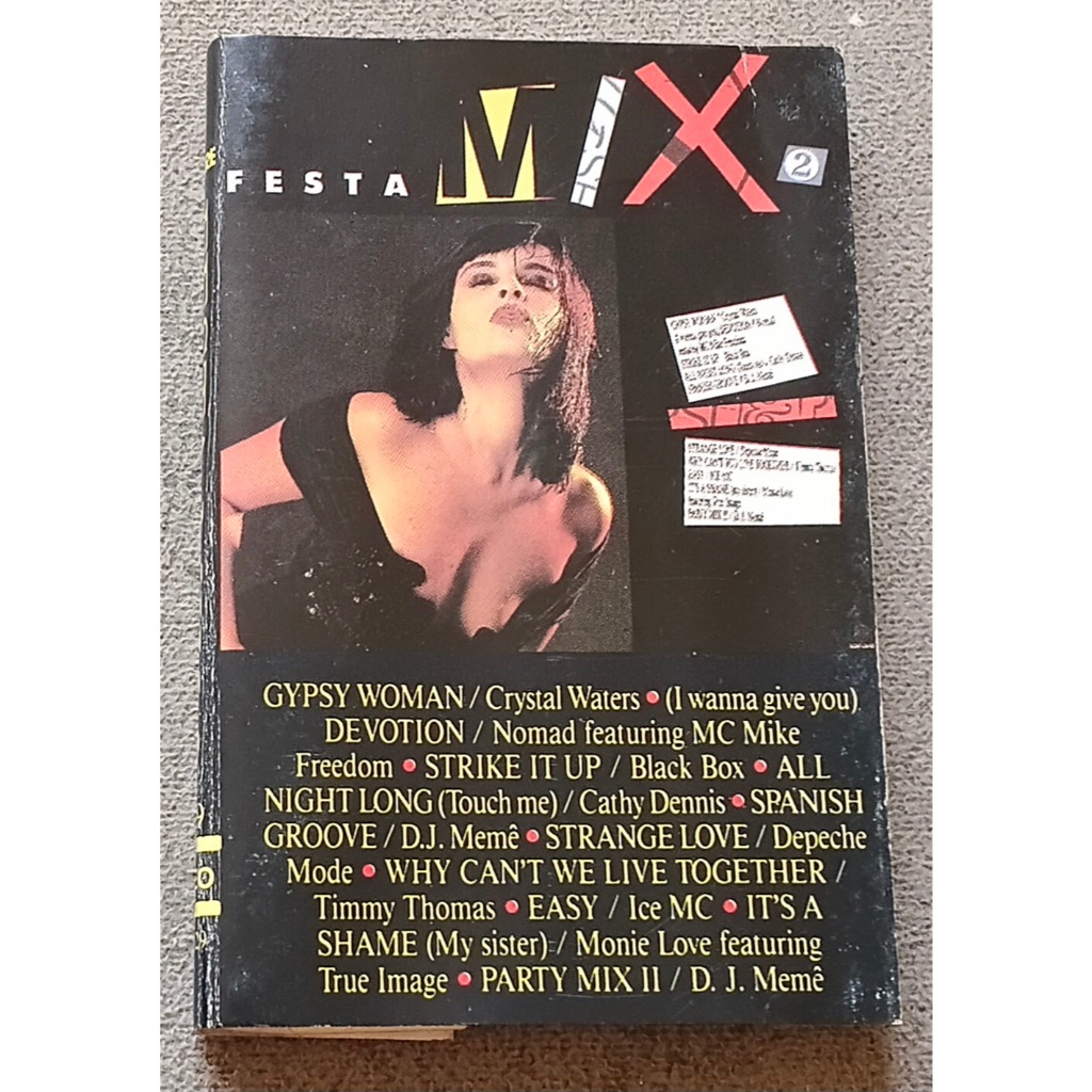 Fita cassete Festa Mix 2 Dance House 1991 Crystal Waters Black Box Depeche Mode K7