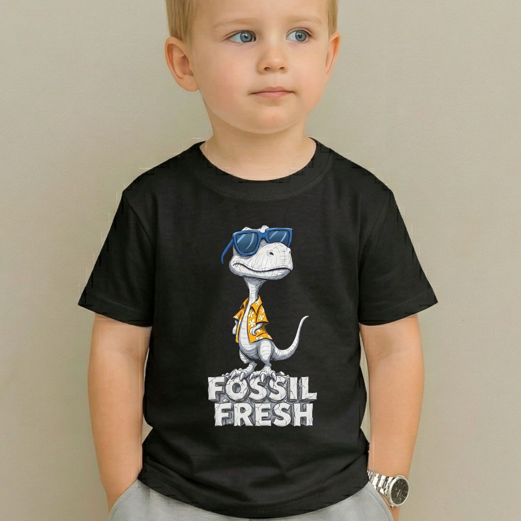 Camiseta Infantil Menino Desenho Dinossauro Algodão 100% Premium Blusa Criança e Adulto Confortável