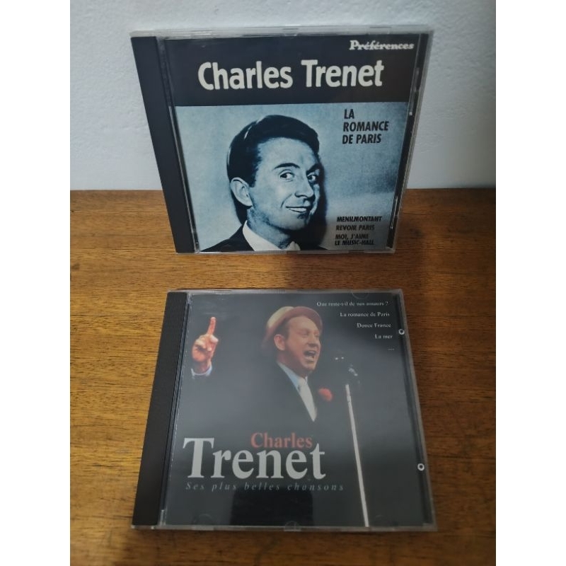 2 CDs Charles Trenet - La Romance De Paris importado França - Ses Plus Belle Chansons importado Itália